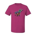 thumbnail image 2 of Wild Bobby, Colorful Dachshund Is My Spirit Animal Lover Men's Graphic T-Shirt, Fuschia, Small, 2 of 3