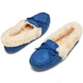 thumbnail image 4 of AlpineSwiss Leah Womens Shearling Moccasin Slippers Faux Fur Slip On House Shoes, 4 of 7