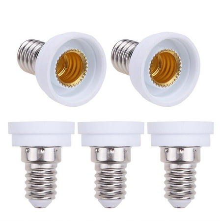 

Aousin 5pcs/pack E14 to E12 Adapter Light Bulb Lamp Base Holder Converter Socket