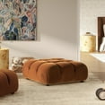 thumbnail image 1 of Marcel 36" Bubble Modular Modern Cocktail Ottoman with Orange Performance Velvet, 1 of 7