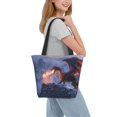 thumbnail image 2 of Uemuo Winter Fire Dragon Print Tote Bags for Women,Large Capacity Corduroy Bag,Reusable Grocery Shoulder Bag,Beach Tote with Zipper Closure, Daily Essentials, 2 of 7