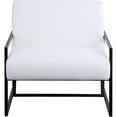 thumbnail image 5 of Trent Home Contemporary White Faux Leather Upholstered Accent Chair, 5 of 7