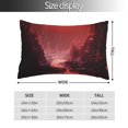 thumbnail image 2 of KLL Red Moon Lava Pillow Covers Envelope Closure,Super Soft and Cozy Fuzzy Fleece Pillow Case Cover (No pillow core） 20"x30", 2 of 5