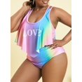 thumbnail image 1 of MÁS TAMAÑO MÁS DE TAMAÑO ARCOUTO ARCOUTO OUTRY SUPERIOR CONTROL TANKINI TANKINI Rosegal Mangas largas de talla grande, 1 of 5