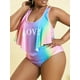 thumbnail image 1 of MÁS TAMAÑO MÁS DE TAMAÑO ARCOUTO ARCOUTO OUTRY SUPERIOR CONTROL TANKINI TANKINI Rosegal Mangas largas de talla grande, 1 of 5