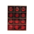thumbnail image 2 of 12 adornos navideños colgantes de 6 cm, bolas decorativas de Navidad. Rojo, 2 of 9