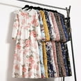 thumbnail image 2 of Spring Summer Women Maxi Dresses Casual Full Sleeve Floral Printed Woman Bohe Beach, 2 of 7