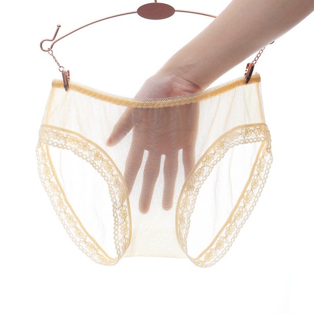 Bragas BZEL completamente transparentes para mujer, bragas sexis con perspectiva para mujer, bragas transpirables de encaje de malla de secado rápido, ropa interior para mujer Tan Jianjun unisex