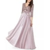 XSCAPE Women's Sequinned Ballgown Beige Size 10 Petite