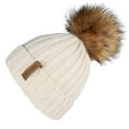 thumbnail image 2 of FURTALK Womens Winter Knitted Beanie Hat with Faux Fur Pom Warm Knit Skull Cap Beanie for Women, 2 of 6