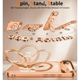 thumbnail image 6 of JETeacka CD Metal Ring & Invisible 360° Spin Stand Magnetic Case for iPhone 17 Air Electroplated Bumper Compatible with MagSafe Slim Clear Cover-Orange, 6 of 7