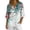 A#Multicolor, variant on Linen Blouses for Women Summer V Neck 3/4 Sleeve T Shirts Vintage Floral Print Blouse Button up Tops Dressy Casual Vacation Outfits