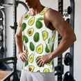 thumbnail image 5 of Daiia Avocado1 Printed Men's Quick Dry Fit Muscle Tank Top Slim-Fit Tank Workout Tank Top Lightweight Sports Tank Top-, 5 of 7