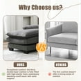 thumbnail image 5 of UNITED WE WIN U Shaped Cloud Couch 110" Chenille Comfy 4 Seat Sectional Couches for Living Room Modular Sofa Sleeper with Double Chaise & Memory Foam for Apartment, 5 of 18