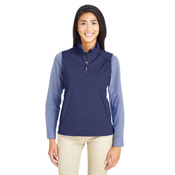 Ash City - Core 365 Ladies' Techno Lite Three-Layer Knit Tech-Shell Quarter-Zip Vest - CE709W