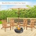 thumbnail image 2 of Patiojoy 2PCS Wooden Adirondack Chair W/Ergonomic Design Outdoor Lounge Armchair Acacia Wood chair for Yard&Patio Natural Color, 2 of 8