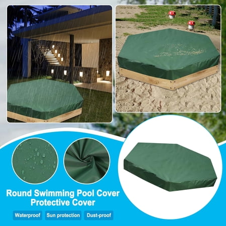DOPI Small Swimming Sandpit Cover Children's Cover Pool Sunshade Cover Waterproof Patio Lawn & Garden Shade for Plants Outdoor High Heat Multi-color