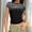 #0252-Black, variant on Womens Summer Ribbed Slim Fit T Shirts Crewneck Trendy Short Sleeve Casual Fashion Tops Gift