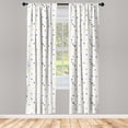 thumbnail image 3 of Ambesonne Modern Curtains, Polka Dots Geometric, Pair of 28"x63", Yellow White Grey, 3 of 5