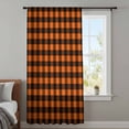 thumbnail image 4 of Black Orange Plaid Sheer Curtains 72 Inches Long, Farmhouse Buffalo Check Gingham Light Filering Curtains, Breathable Simi Curtain Privacy Drapes for Living Room Bedroom Lightweight Window Treatment, 4 of 9