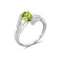 thumbnail image 3 of JewelersClub Peridot Ring Birthstone Jewelry – 0.80 Carat Peridot 0.925 Sterling Silver Ring Jewelry with White Diamond Accent– Gemstone Rings with Hypoallergenic 0.925 Sterling Silver, 3 of 4