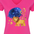 thumbnail image 4 of Inktastic Leo Constellation Zodiac Sign Illustration Women's V-Neck T-Shirt, 4 of 5