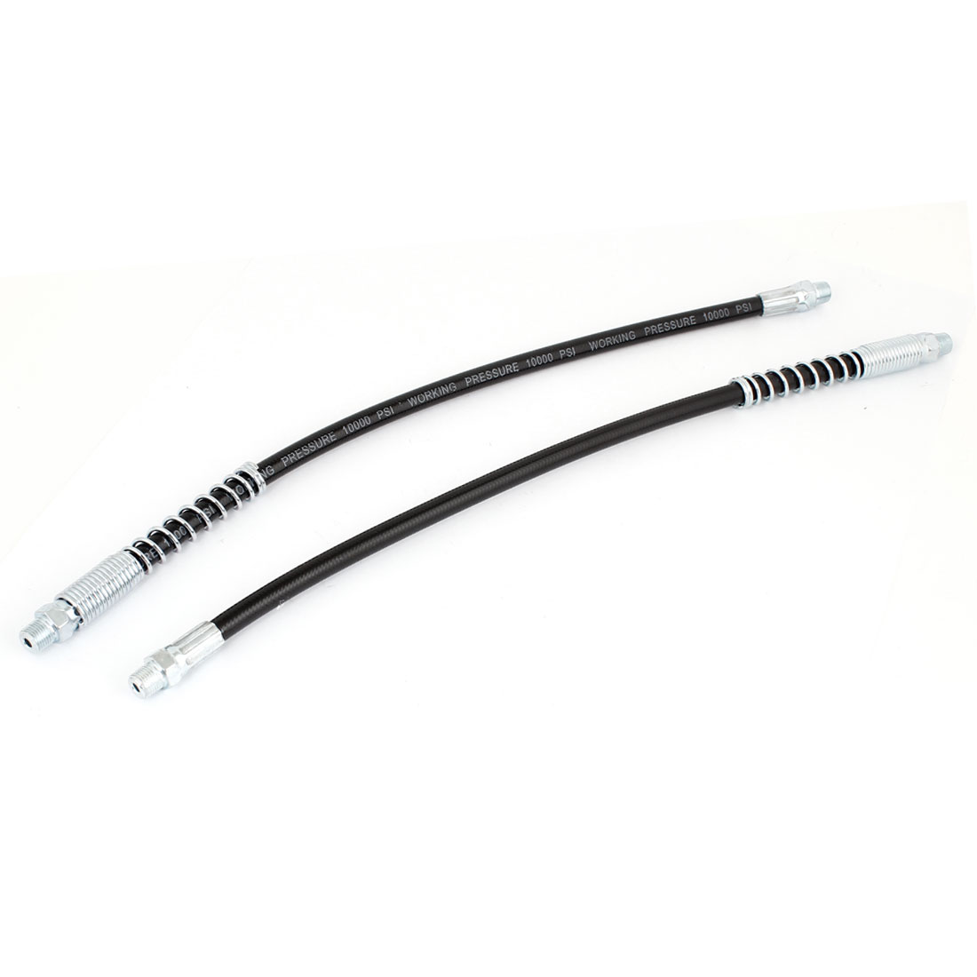 Extension 10000 PSI Working Pressure Flexible Grease Gun Hose 16" 2PCS