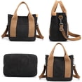 thumbnail image 2 of LHSHID Handbag for Women Small Multi-Pockets, Canvas Mini Tote Shoulder Bags with Zipper, Satchel Hobo Bag for Travel Work, 2 of 8
