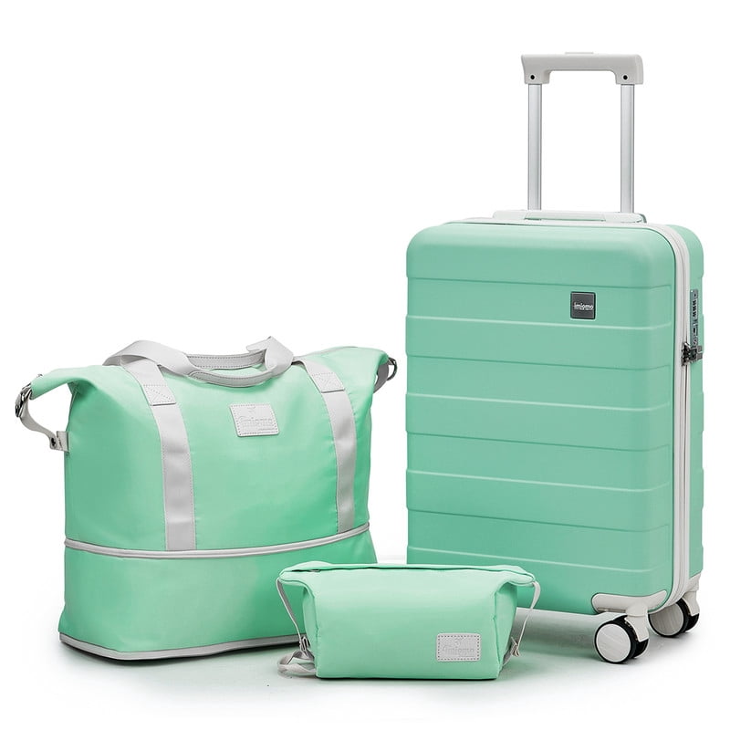 Valise Cabine ABS Rigide Légère 20 Et 30 Pouces - Set 2 Pièces Avec 4 Roues - Parfait Pour Voyages