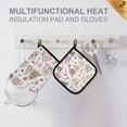 thumbnail image 4 of Yayeee Oven Mitts and Pot Holder Set of 4 Heat Resistant Kitchen Gloves Baking Hot Pad, Nordic Christmas House, 4 of 5