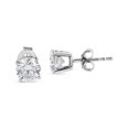 thumbnail image 3 of Haus of Brilliance 14K White Gold 1 3/4 Cttw Womens Round Cut Lab-Grown Diamond 4-Prong Settings Push Back Rhodium Plated Solitaire Stud Earring (F-G Color, VS2-SI1 Clarity), 3 of 6