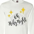 thumbnail image 4 of Inktastic Oh Holy Night Christmas Nativity with Yellow Stars Long Sleeve T-Shirt, 4 of 5