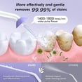 thumbnail image 4 of Cordless water flosser, 300 3 modes 5 nozzle tips portable electric flosser, suitable for adult use, 7 waterproof oral irrigator floss cleaning set, suitable for gum, brace care (purple), 4 of 4