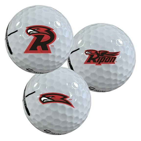 Ripon College Red Hawks Logo Edition Taylormade Distance Golf Balls 12-Pack (Dozen)