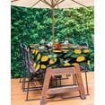thumbnail image 3 of Outdoor Tablecloth with Umbrella Hole for Patio/Picnic/Party/Camping, Orange Lemon Waterproof Table Cloth Rectangle Table Cover Washable, Spring Leaves Vintage Pastoral Country 60"x 102", 3 of 7
