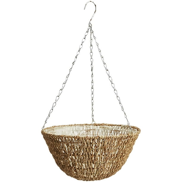 Gardman R490 Woven Rope Hanging Basket, 14" Diameter