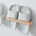 thumbnail image 4 of TIMIFIS Toothbrush Holders Bathroom Slippers Rack Punch Frees Toilet Wall Mounted Toilet Slippers Rack Wall Shoe Storage Bathroom Slippers Rack, 4 of 6