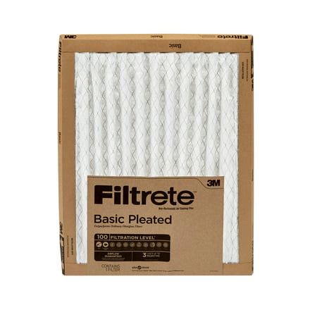 Filtrete 12X12x1, Filtrete Basic Pleated HVAC Furnace Air Filter, 100 MPR, 1