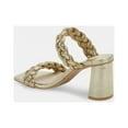 thumbnail image 3 of Dolce Vita Paily Braided Chunky Heel Sandals Light Gold Metallic Stella Suede (Light Gold Metallic Stella Suede, 8), 3 of 5