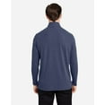 thumbnail image 3 of CORE365 CE405 Men's Fusion ChromaSoft™ Pique Quarter-Zip Pullover-Classic Navy Heather-S, 3 of 6