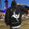 thumbnail image 1 of MHFRRA Sudadera con Capucha y Estampado Gráfico de Moda para Uso Informal y Actividades Al Aire Libre Negro, 1 of 5