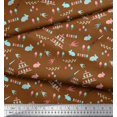 thumbnail image 2 of Soimoi Poly Georgette Fabric Celebration Flag,Rabbit & Egg Easter Decor Fabric Printed Yard 52 Inch Wide, 2 of 3