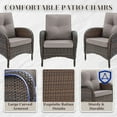 thumbnail image 6 of PARKWELL Patio Wicker Cushioned Chairs Set of 2,Outdoor Furniture Sets,Gray Cushion, 6 of 8