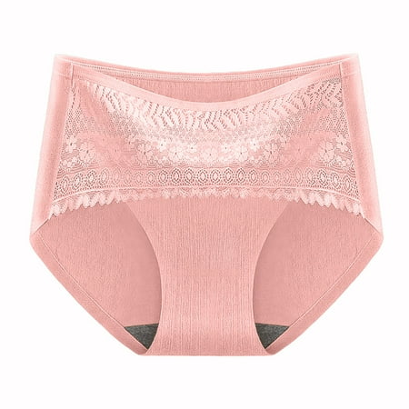 

TAIAOJING Thongs For Women Seamless Mid-waist Lace Underwear Panties Brief