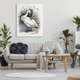 thumbnail image 2 of Stupell Industries White Pelican Bird Preening Grassy Riverbank Shore Painting Gallery Wrapped Canvas Print Wall Art, Design by Piddix, 2 of 7