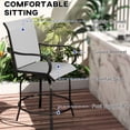 thumbnail image 5 of Gray Outdoor Bar Stools / Balcony Hangout / Powder - Coated Metal Frame, 5 of 6
