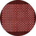 thumbnail image 1 of Ahgly Company Machine Washable Indoor Round Checkered Red Modern Area Rugs, 7' Round, 1 of 4