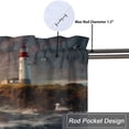 thumbnail image 5 of Lighthouse Valance Curtain for Kitchen Ocean Sunrise Nautical Seascape Window Valance for Living Room Bedroom, Kitchen Valance Rod Pocket Window Decor Curtain 54 by 18 in, 1 Panel, 5 of 6
