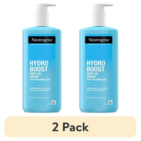 (2 pack) Neutrogena Hydro Boost Body Gel Cream with Hyaluronic Acid, 16 oz