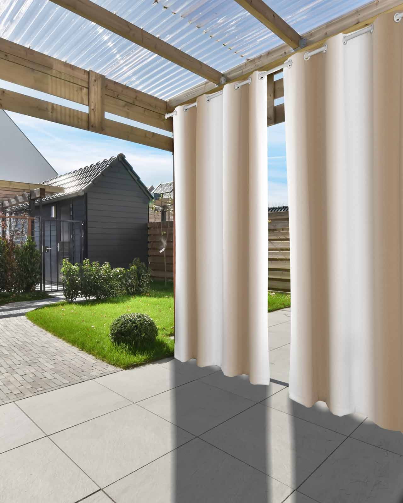 nqOlkjepod Outdoor Curtains for Patio Waterproof, Brown Ombre Outdoor Privacy Panels Grommet, Farmhouse Modern Art Blackout Outside Curtains for Porch/Cabana/Pergola/Gazebo 54"x84", 1 Panel